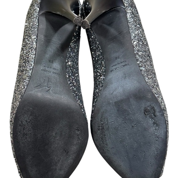 Giuseppe Zanotti Glam Glitter Peep-Toe Heels | Size 38 / US 7.5 - Picture 6 of 7